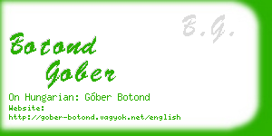 botond gober business card